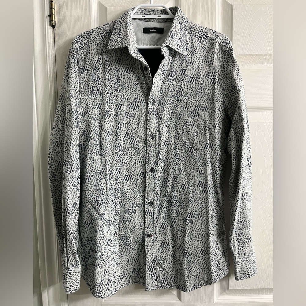 DIESEL patterned button down dress shirt size M